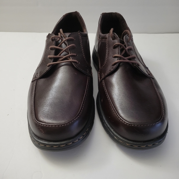 Dunham by New Balance Men's Lace-Up Light Weight Leather Brown Shoes Sz10 - Picture 2 of 9